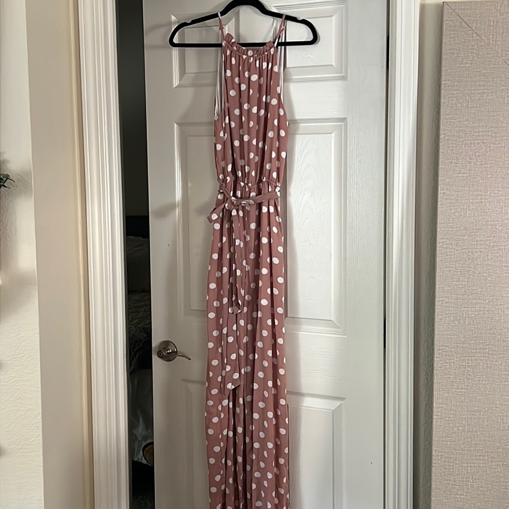VICI pink polka dot jumpsuit